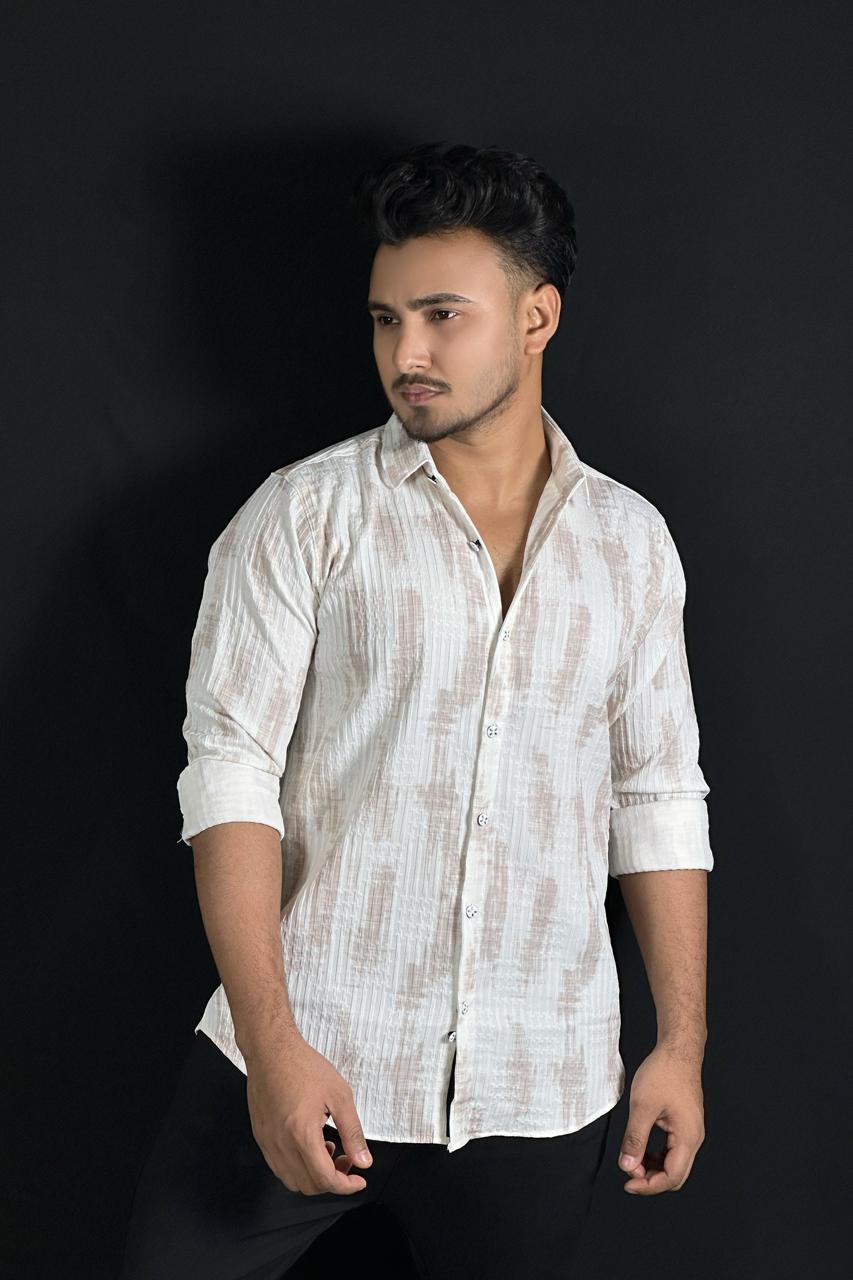 বিস্কিট হোয়াইট কালার প্রিন্টেড শার্ট-Marvel